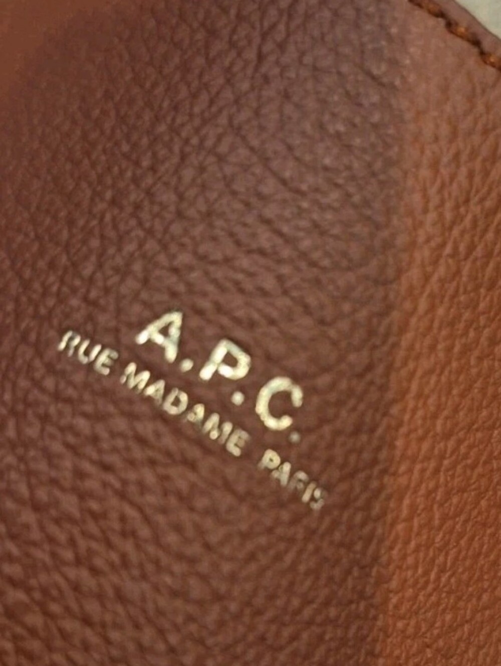 A.P.C. Le Neige Genuine Leather Unlined Hobo Shoulder Bag - Picture 7 of 16